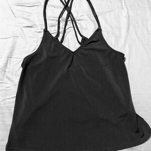 Silence + Noise Black Cross-Strap Camisole